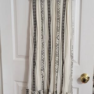 Promesa Black and White Striped Maxi Dress